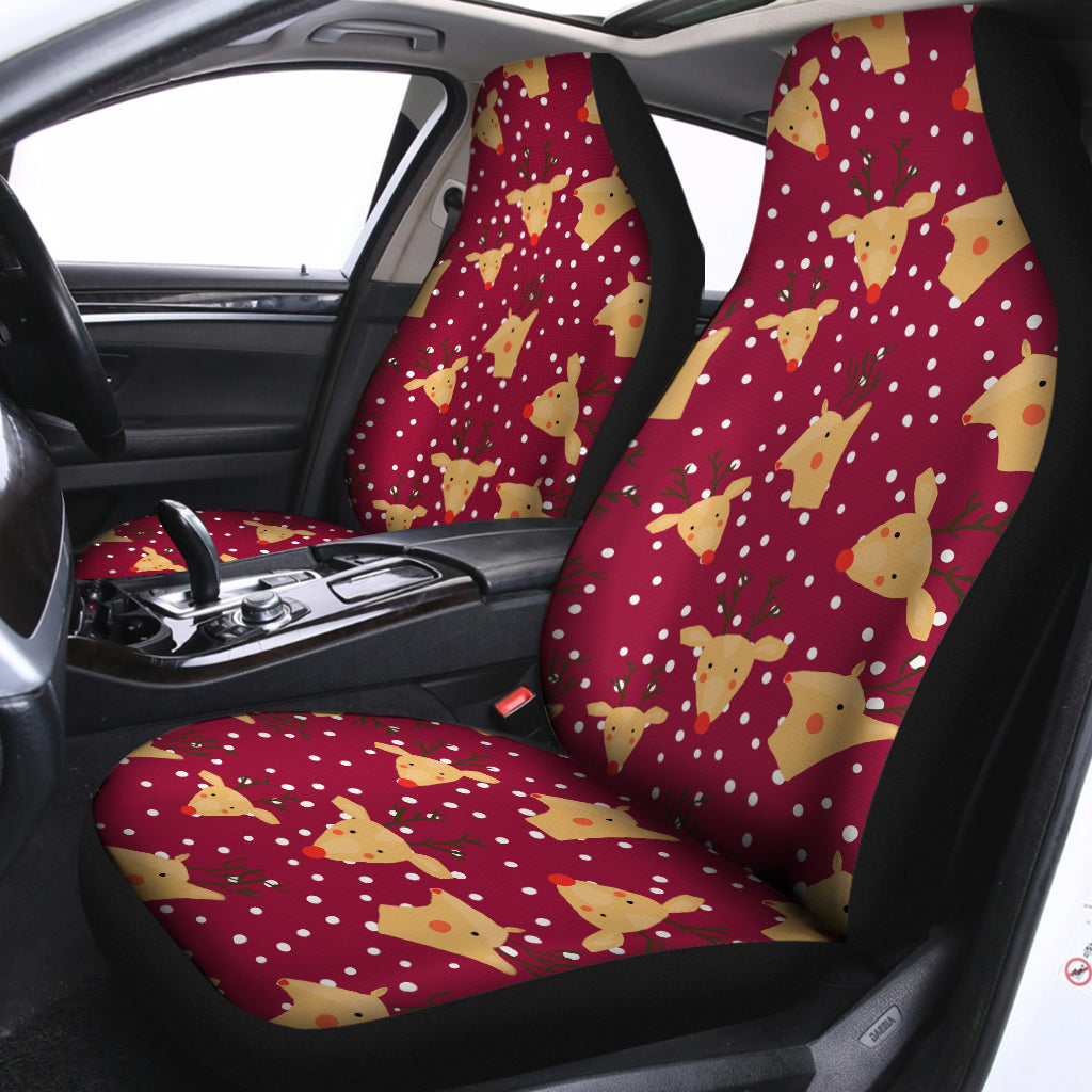 Christmas Deer Pattern Print Universal Fit Car Seat Covers