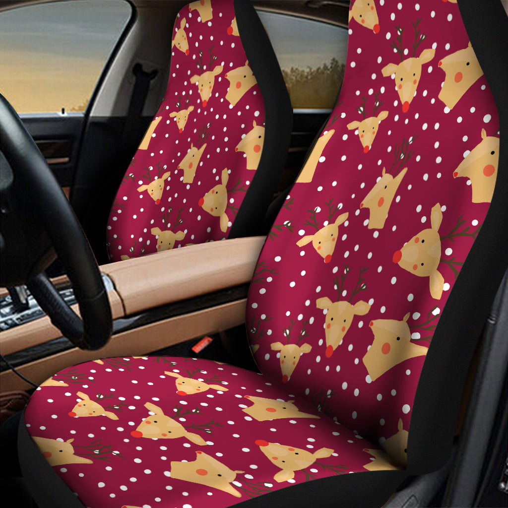 Christmas Deer Pattern Print Universal Fit Car Seat Covers