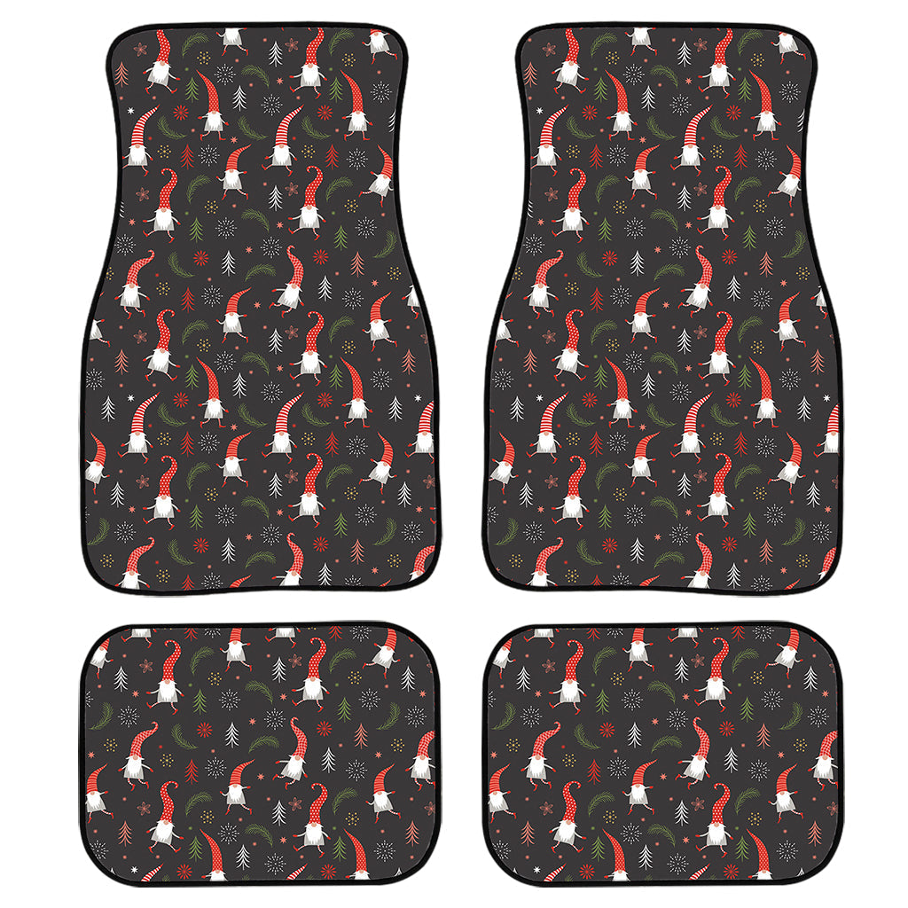 Christmas Gnomes Pattern Print Front And Back Car Floor Mats/ Front Car Mat