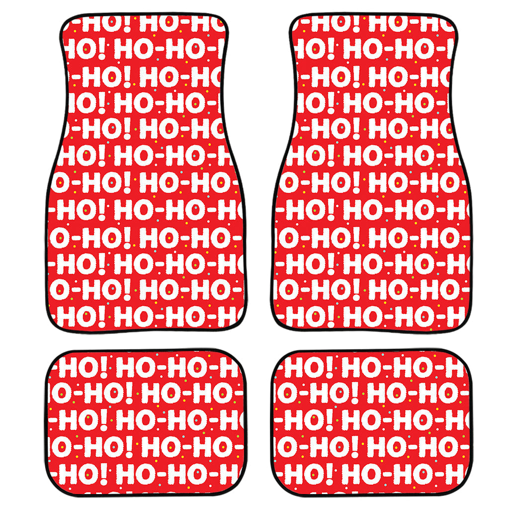 Christmas Ho Ho Ho Pattern Print Front And Back Car Floor Mats/ Front Car Mat