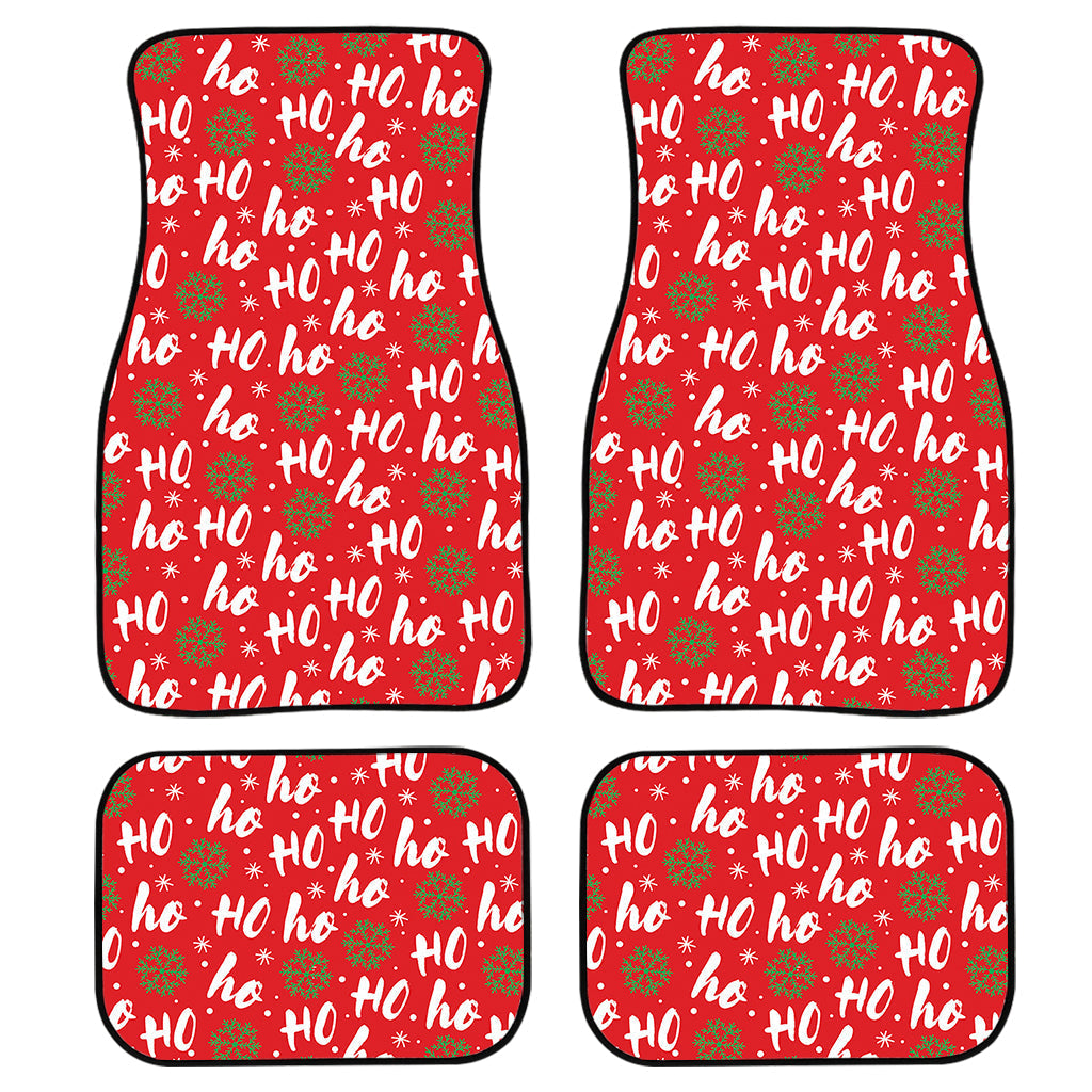 Christmas Hohoho Santa Claus Laugh Print Front And Back Car Floor Mats/ Front Car Mat