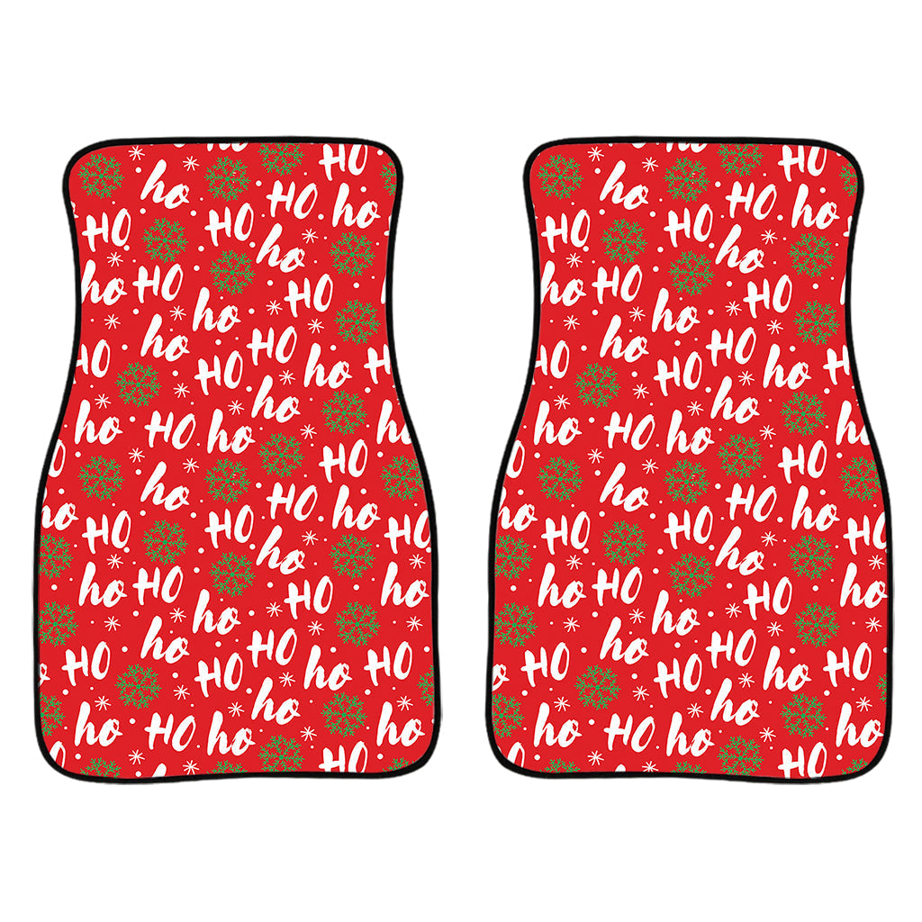 Christmas Hohoho Santa Claus Laugh Print Front And Back Car Floor Mats/ Front Car Mat