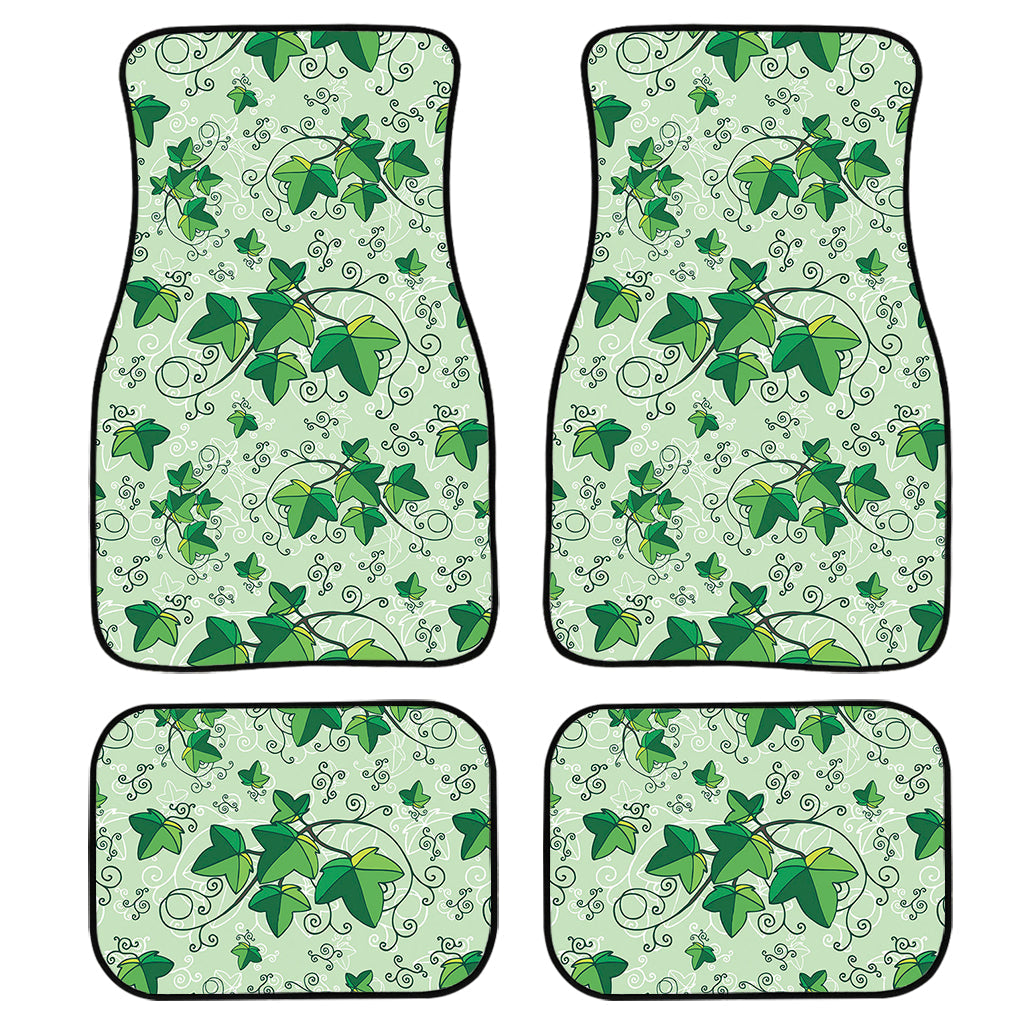 Christmas Ivy Leaf Pattern Print Front And Back Car Floor Mats/ Front Car Mat