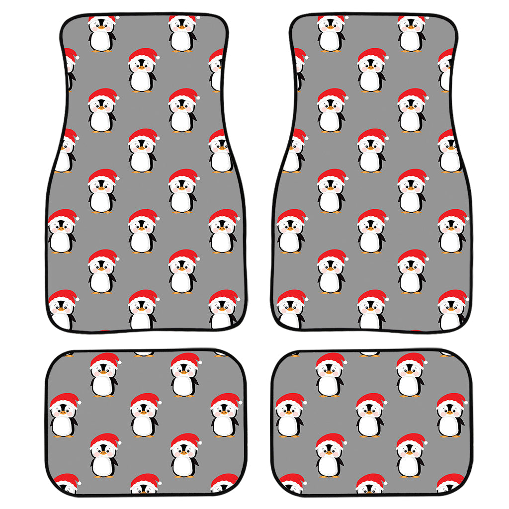 Christmas Santa Penguin Pattern Print Front And Back Car Floor Mats/ Front Car Mat