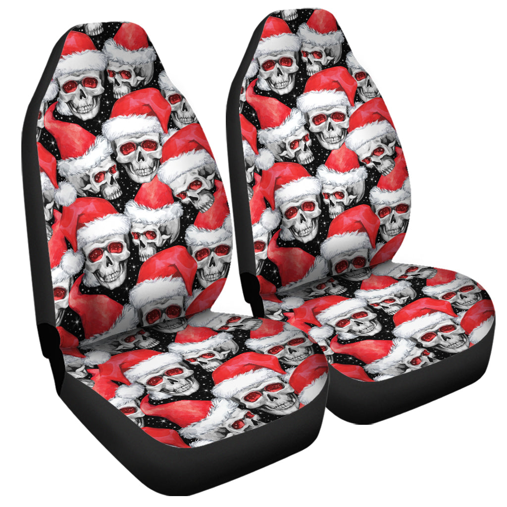 Christmas Santa Skull Pattern Print Universal Fit Car Seat Covers