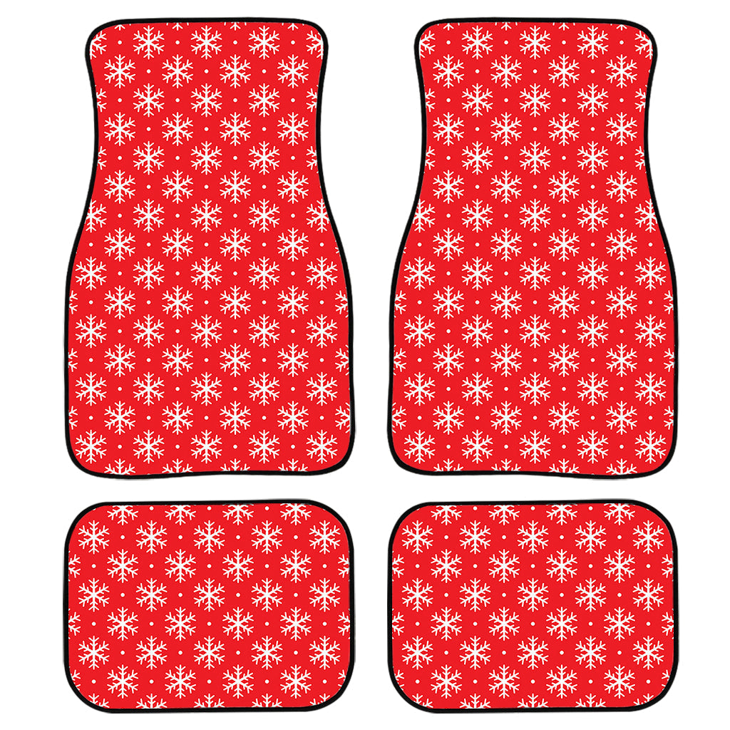 Christmas Snowflake Pattern Print Front And Back Car Floor Mats/ Front Car Mat