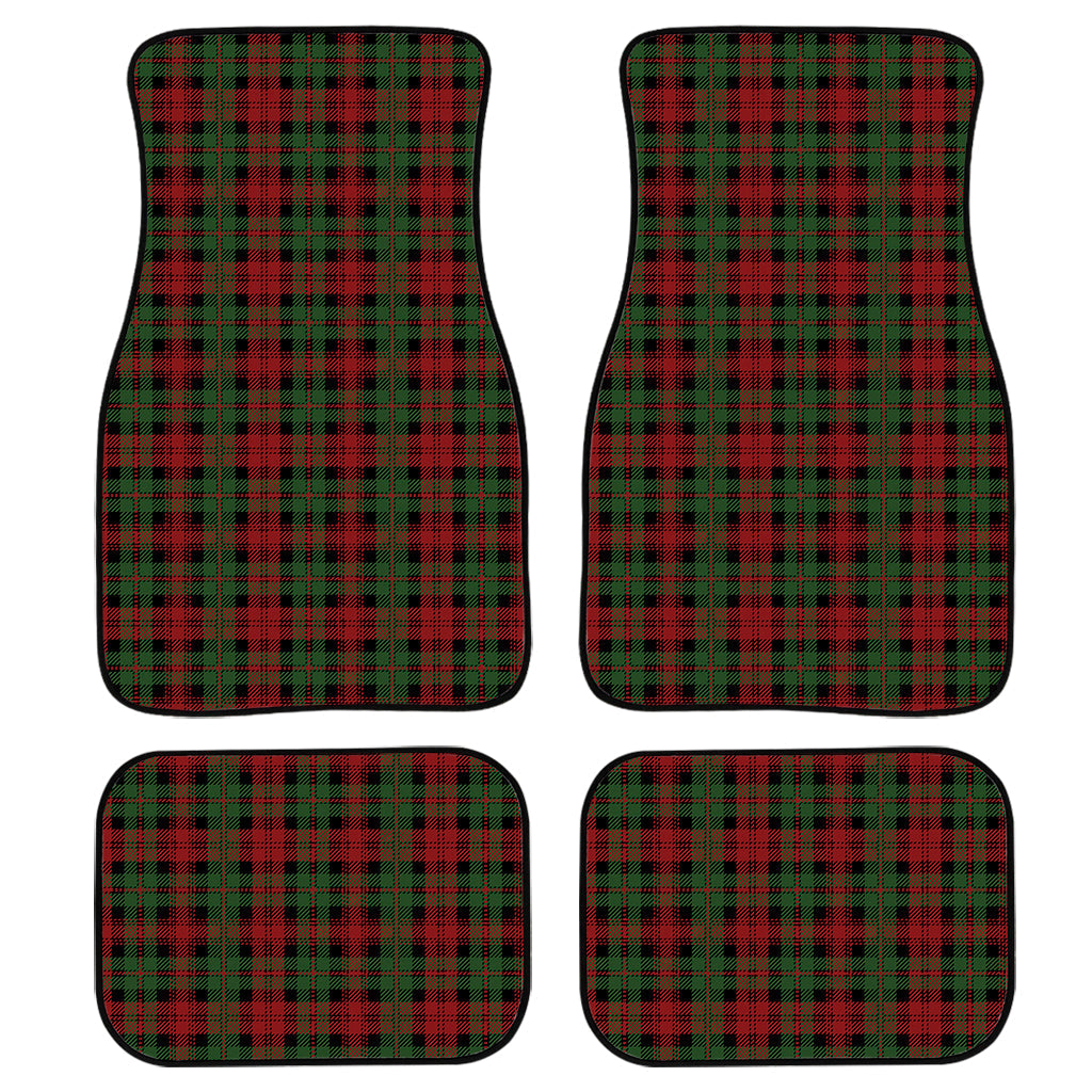 Christmas Tartan Pattern Print Front And Back Car Floor Mats/ Front Car Mat