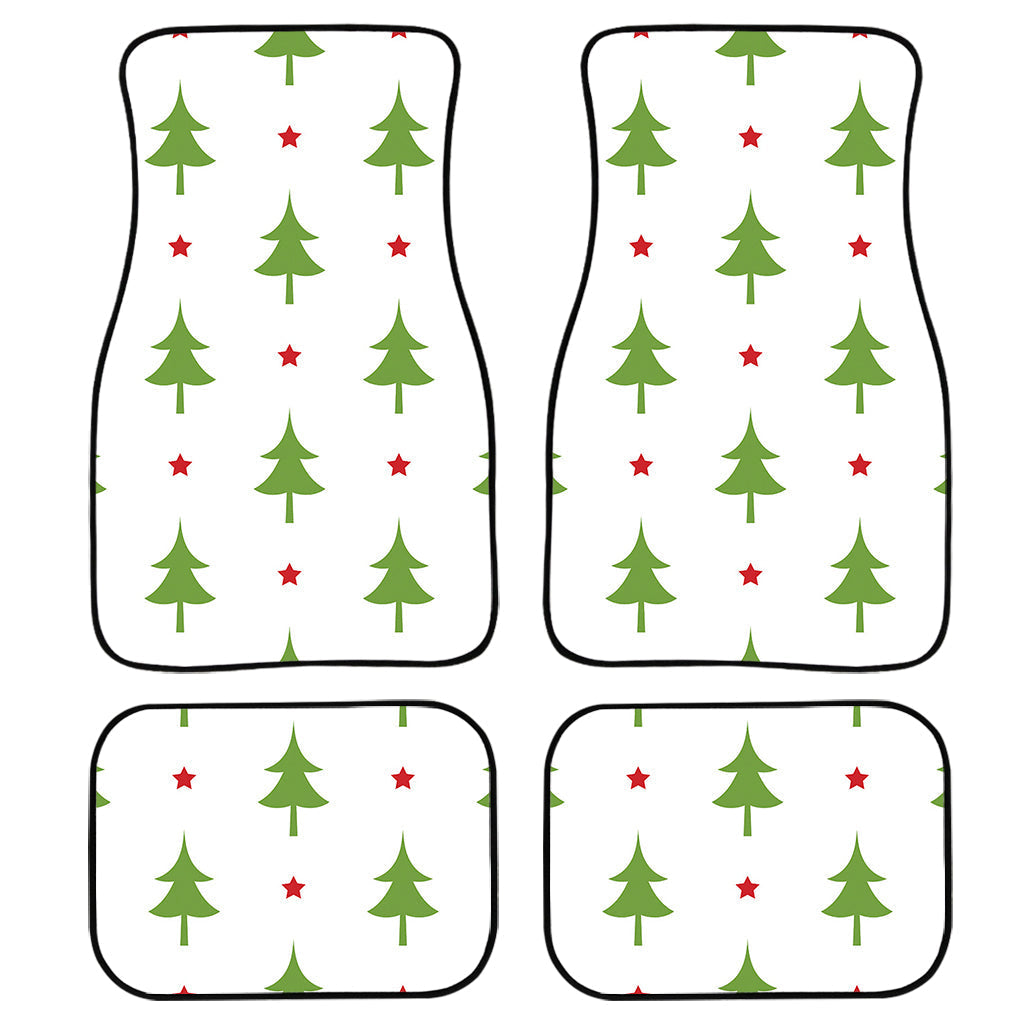 Christmas Tree And Star Pattern Print Front And Back Car Floor Mats/ Front Car Mat