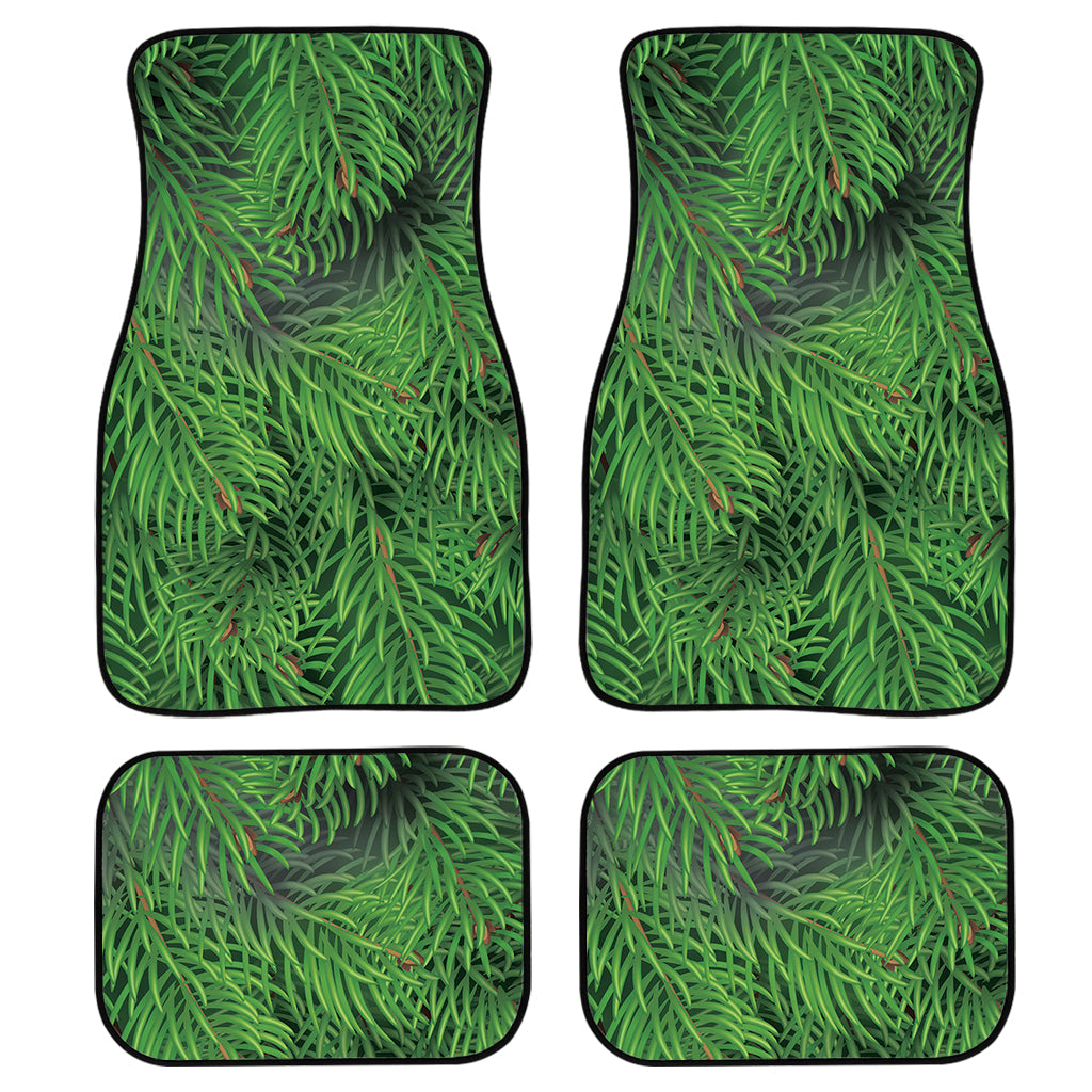 Christmas Tree Branches Print Front And Back Car Floor Mats/ Front Car Mat