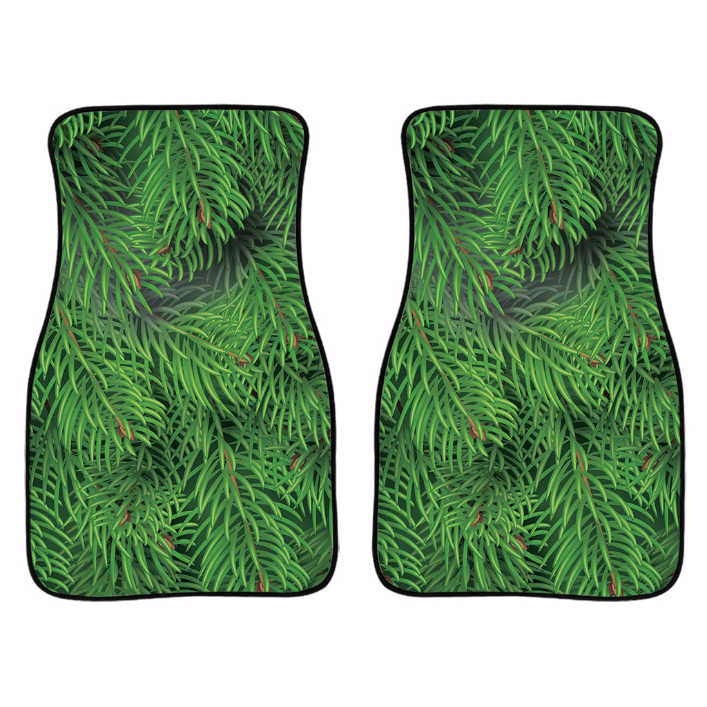 Christmas Tree Branches Print Front And Back Car Floor Mats/ Front Car Mat