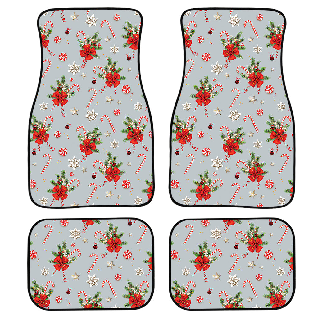 Christmas Winter Holiday Pattern Print Front And Back Car Floor Mats/ Front Car Mat