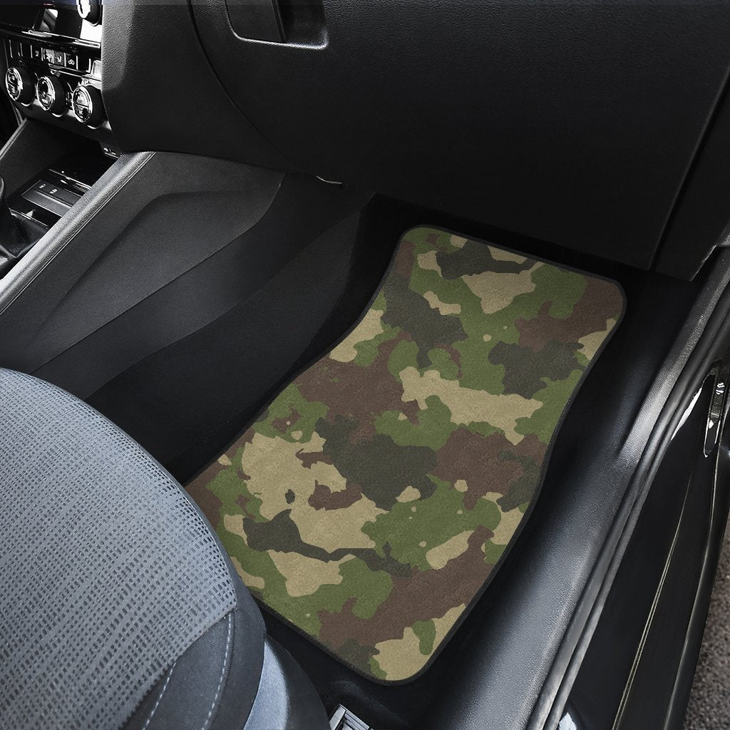 Classic Green Camouflage Print Front And Back Car Floor Mats/ Front Car Mat