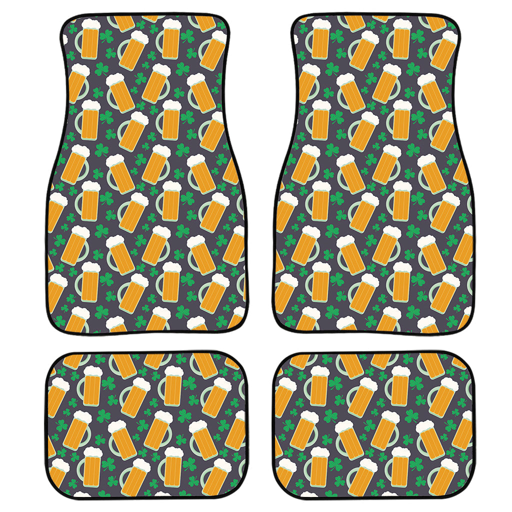 Clover And Beer St. Patrick''S Day Print Front And Back Car Floor Mats/ Front Car Mat