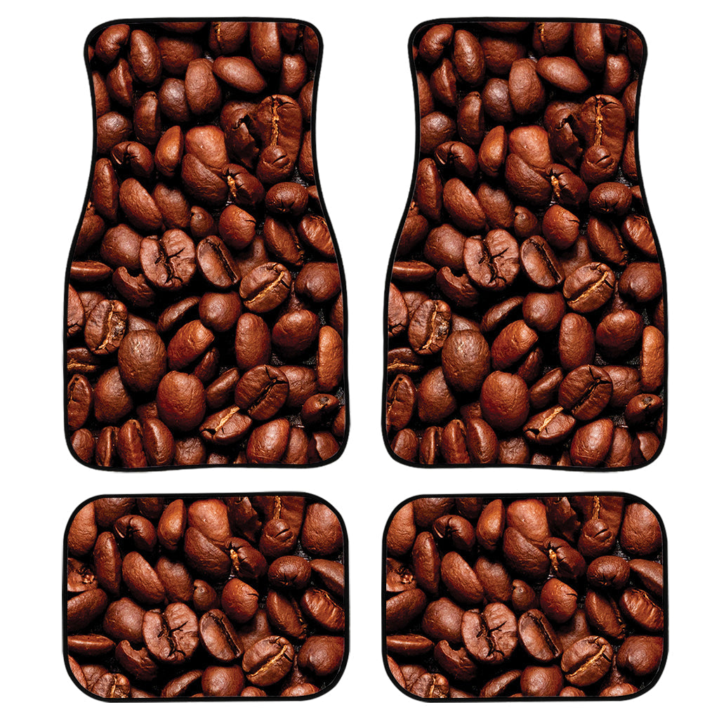 Coffee Beans Print Front And Back Car Floor Mats/ Front Car Mat