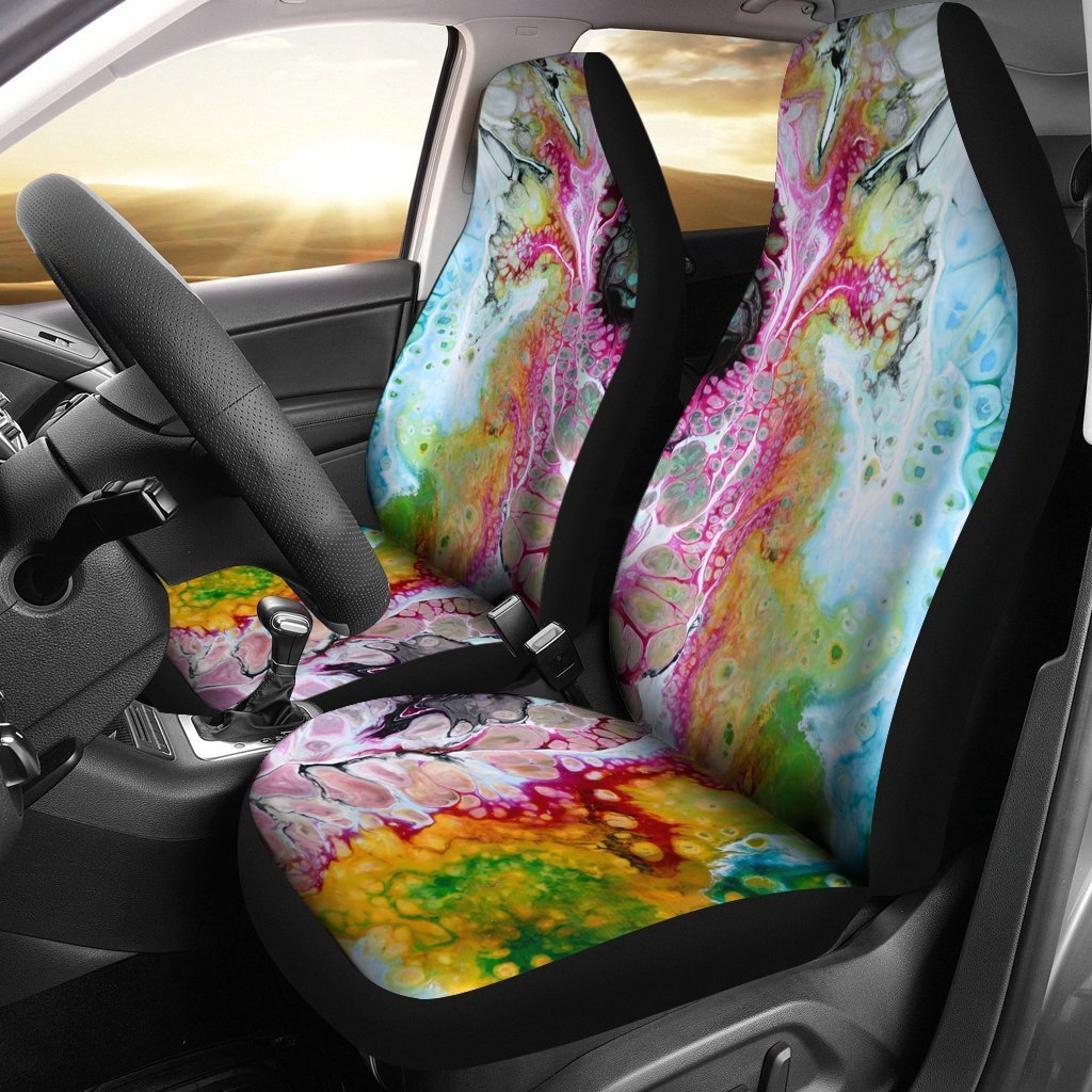 Colorful Acid Melt Universal Fit Car Seat Covers
