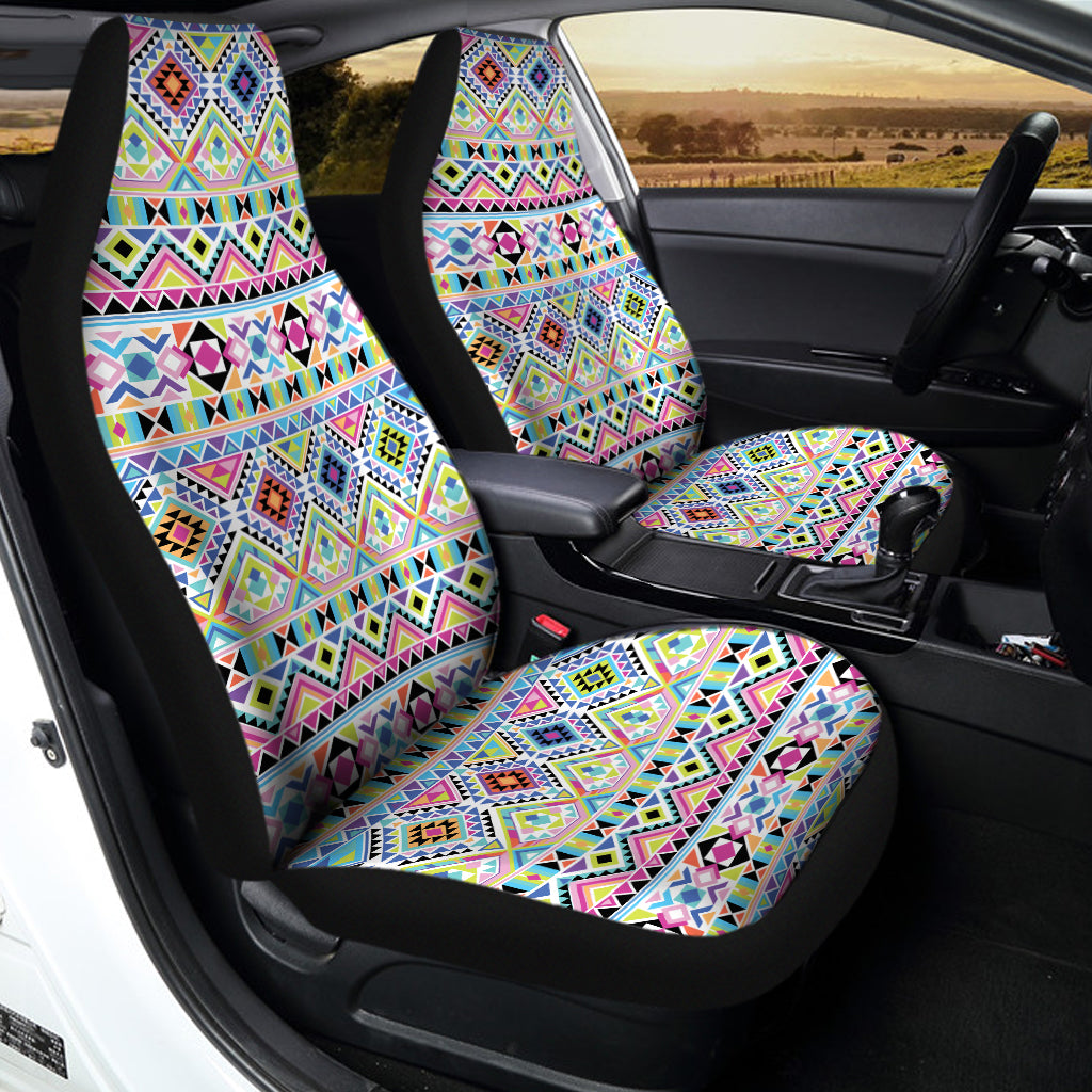 Colorful Aztec Geometric Pattern Print Universal Fit Car Seat Covers
