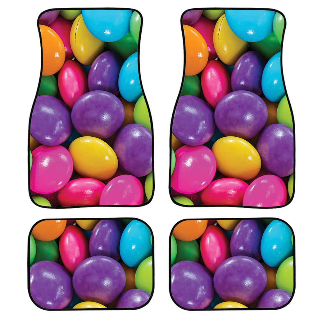 Colorful Chocolate Candy Print Front And Back Car Floor Mats/ Front Car Mat