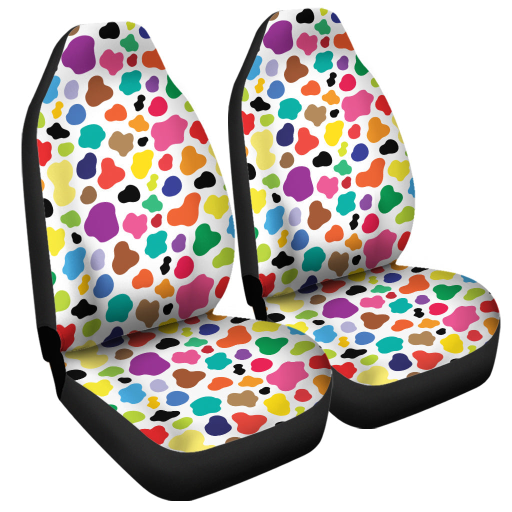 Colorful Cow Pattern Print Universal Fit Car Seat Covers