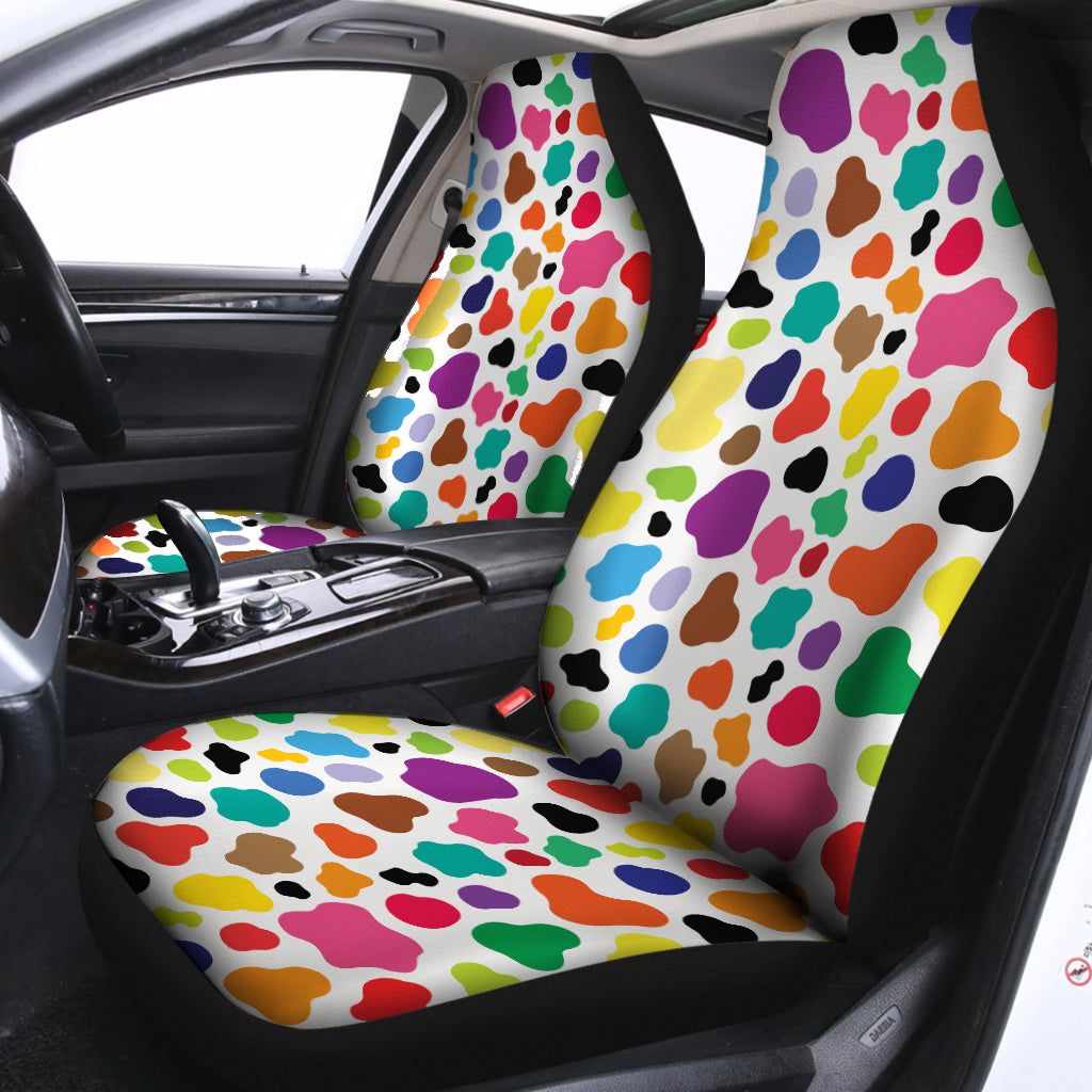 Colorful Cow Pattern Print Universal Fit Car Seat Covers