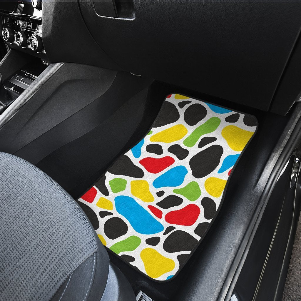 Colorful Cow Print Front And Back Car Floor Mats/ Front Car Mat