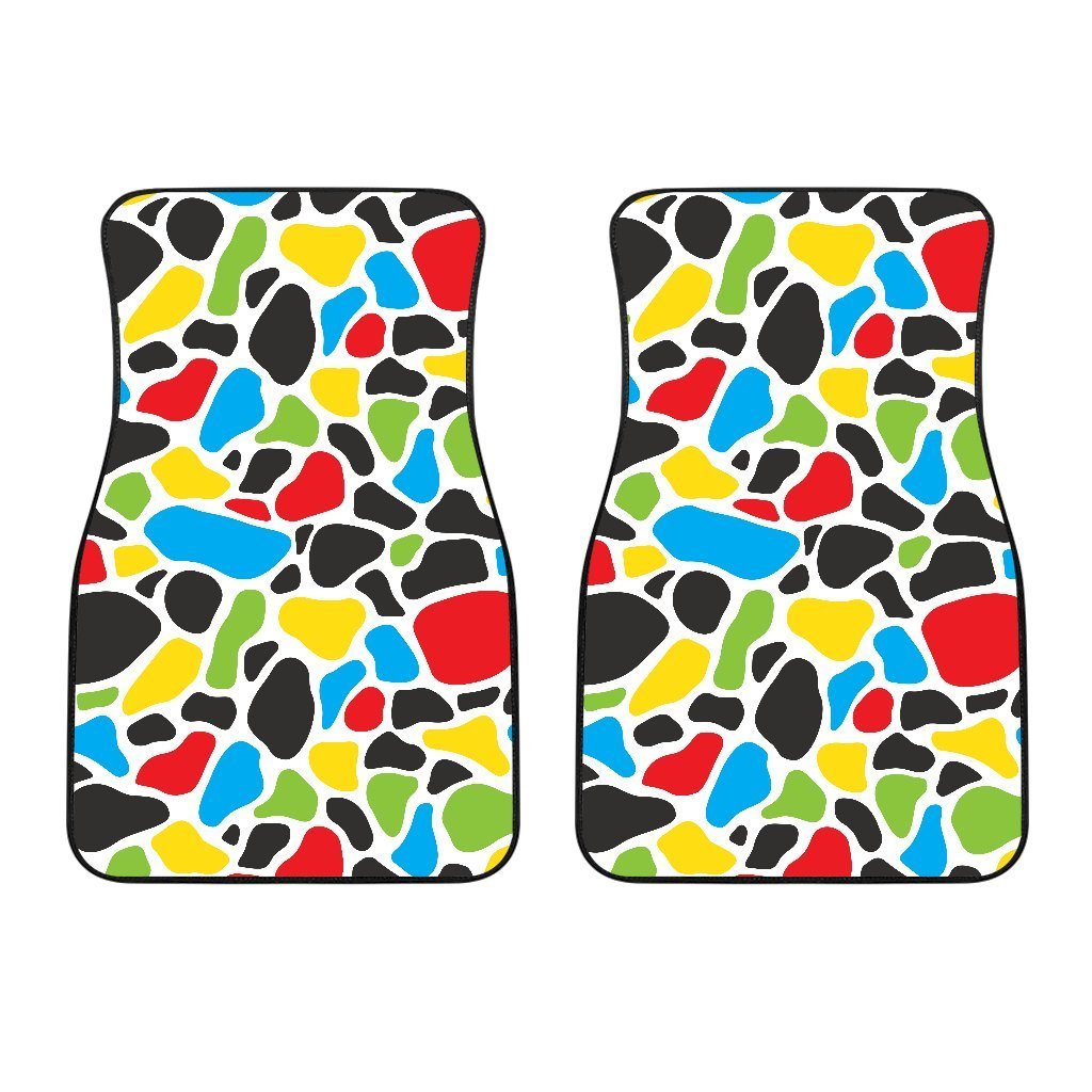 Colorful Cow Print Front And Back Car Floor Mats/ Front Car Mat