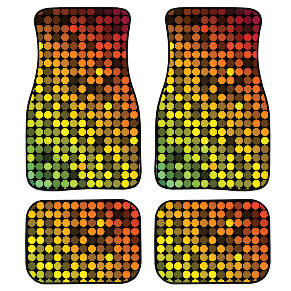 Colorful Disco Lights Pattern Print Front And Back Car Floor Mats/ Front Car Mat