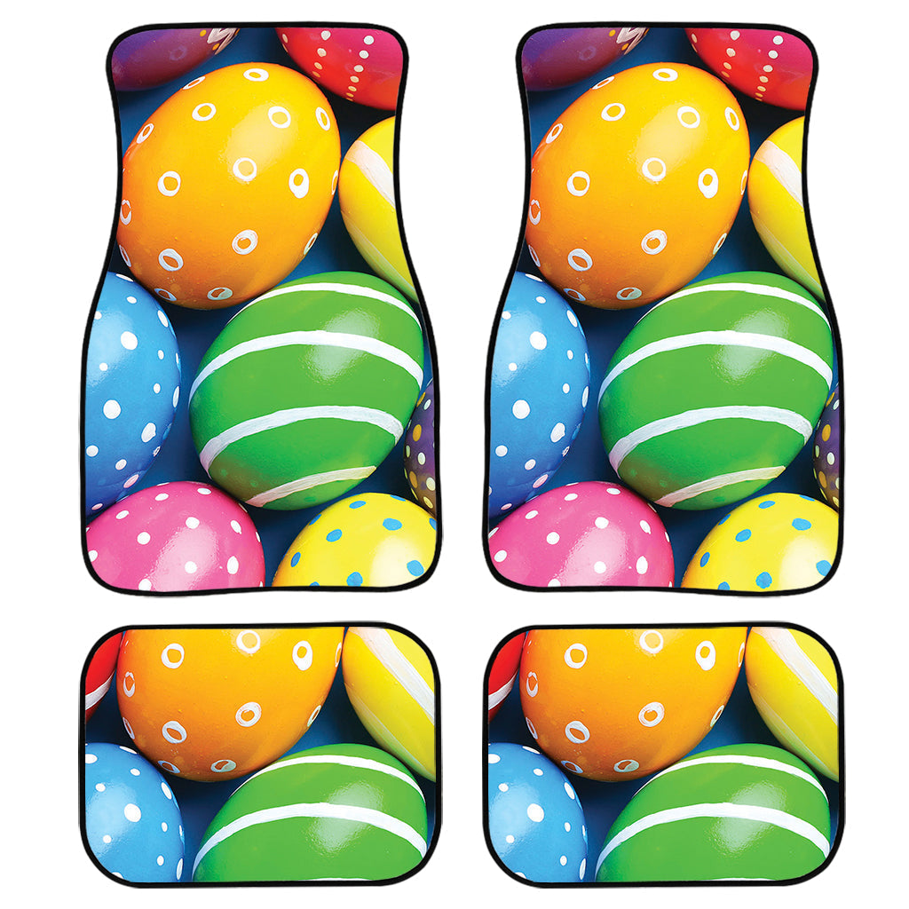 Colorful Easter Eggs Print Front And Back Car Floor Mats/ Front Car Mat