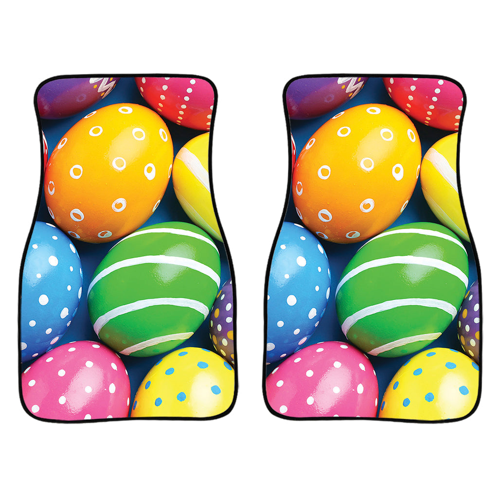 Colorful Easter Eggs Print Front And Back Car Floor Mats/ Front Car Mat