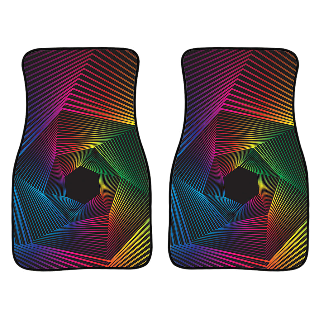 Colorful Edm Geometric Print Front And Back Car Floor Mats/ Front Car Mat
