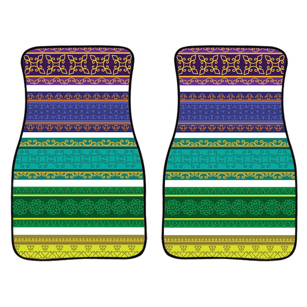 Colorful Ethnic Pattern Print Front And Back Car Floor Mats/ Front Car Mat
