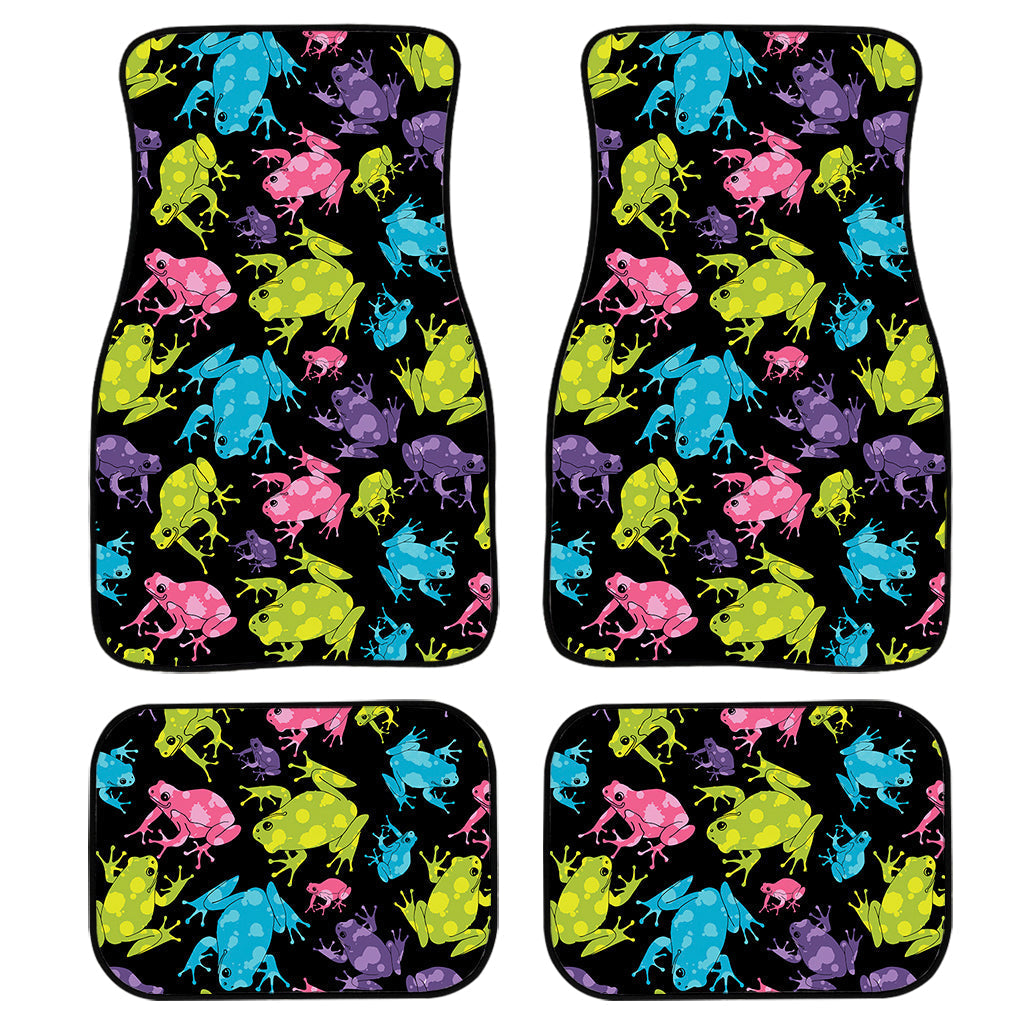 Colorful Frog Pattern Print Front And Back Car Floor Mats/ Front Car Mat