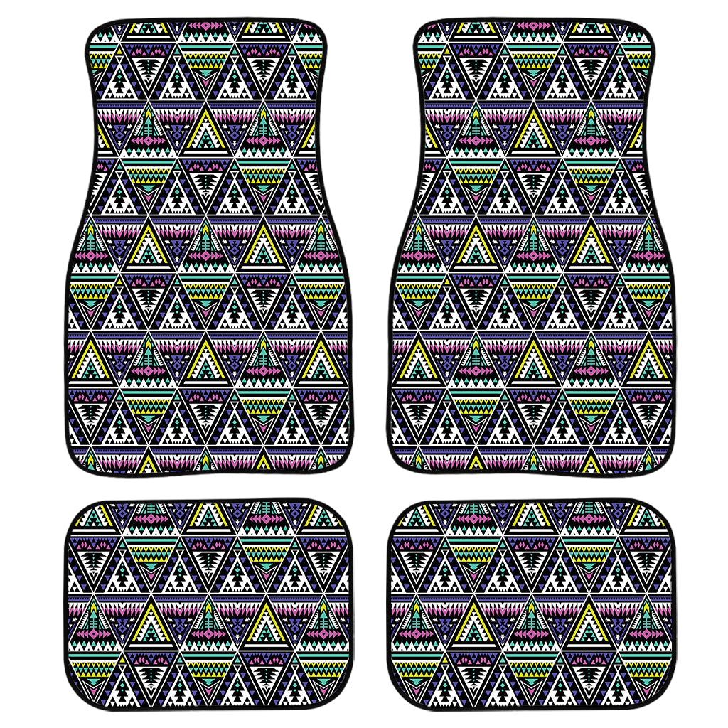 Colorful Geometric Native Navajo Print Front And Back Car Floor Mats/ Front Car Mat