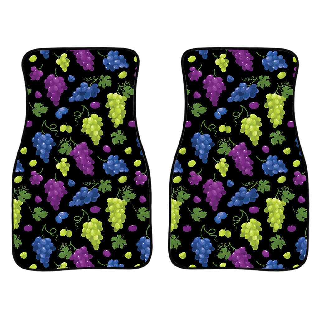 Colorful Grapes Pattern Print Front And Back Car Floor Mats/ Front Car Mat