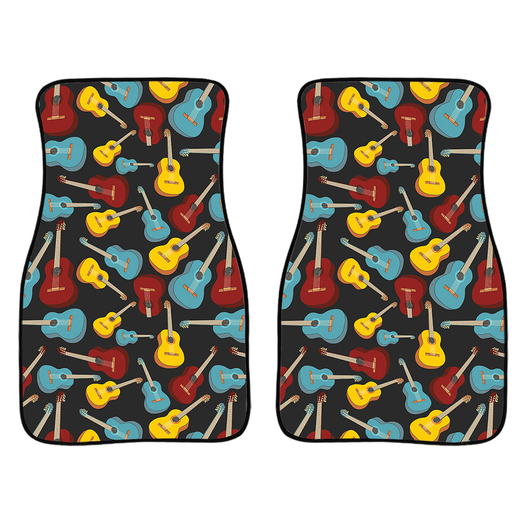Colorful Guitar Pattern Print Front And Back Car Floor Mats/ Front Car Mat