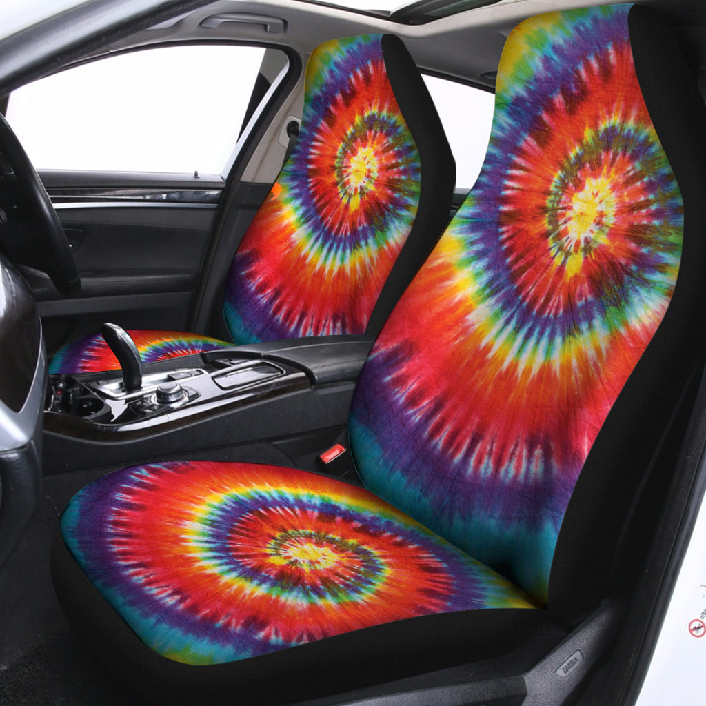 Colorful Hippie Tie Dye Print Universal Fit Car Seat Covers
