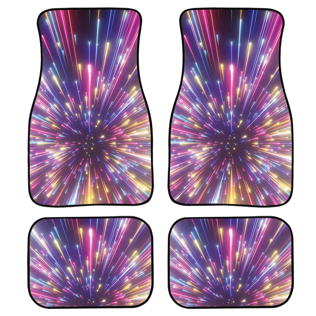 Colorful Hyperspace Print Front And Back Car Floor Mats/ Front Car Mat