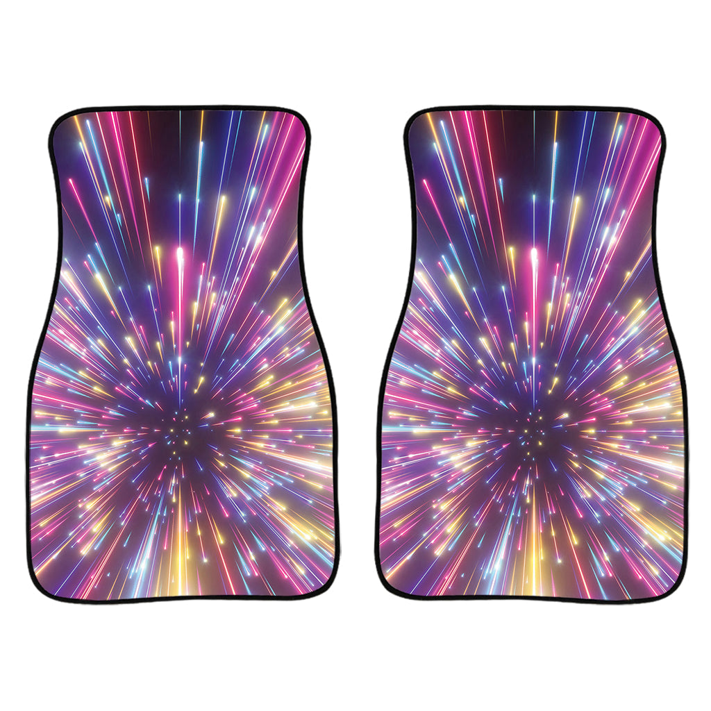 Colorful Hyperspace Print Front And Back Car Floor Mats/ Front Car Mat