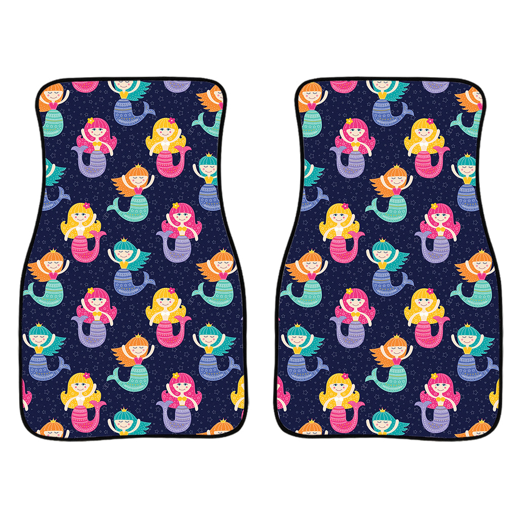 Colorful Mermaid Pattern Print Front And Back Car Floor Mats/ Front Car Mat