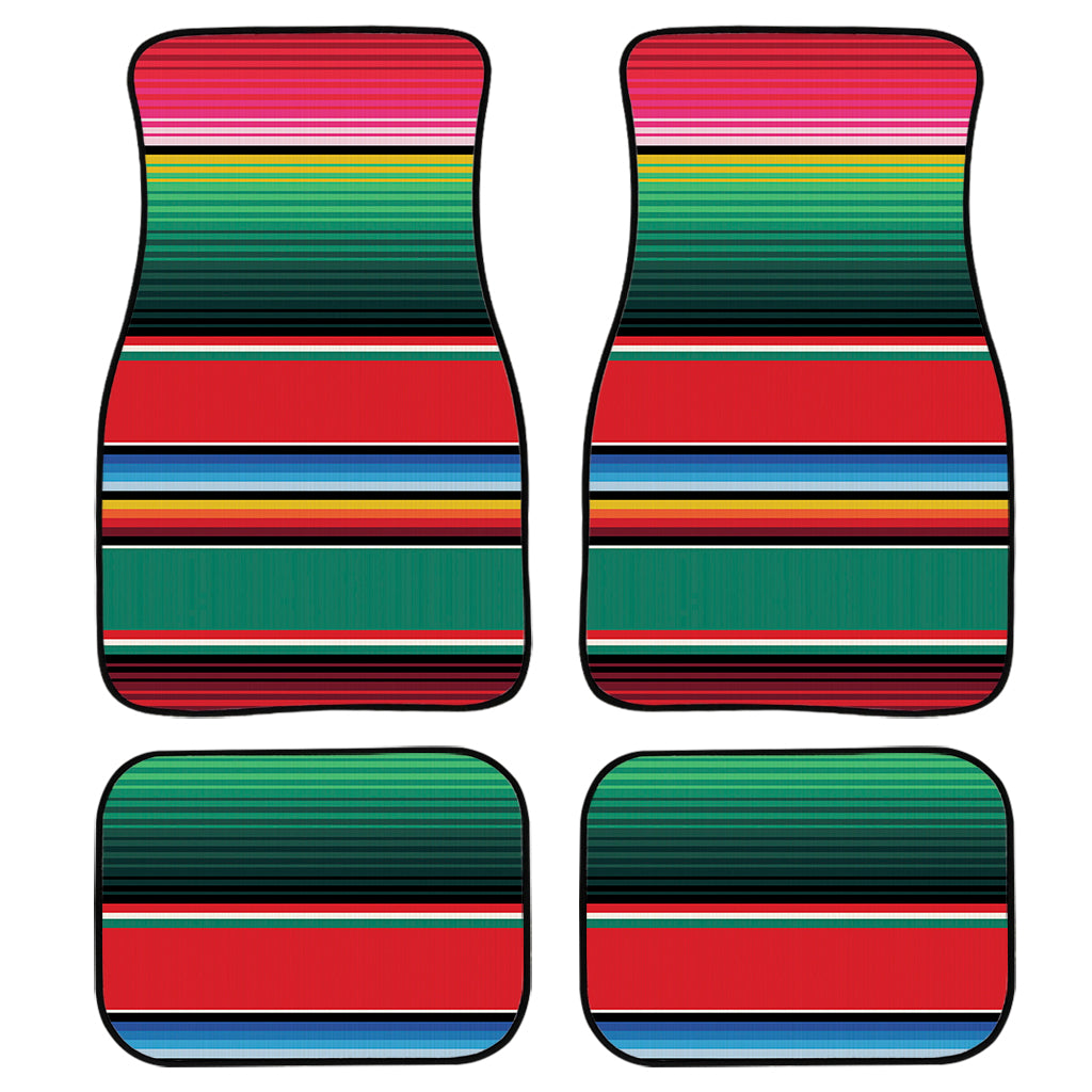 Colorful Mexican Blanket Pattern Print Front And Back Car Floor Mats/ Front Car Mat