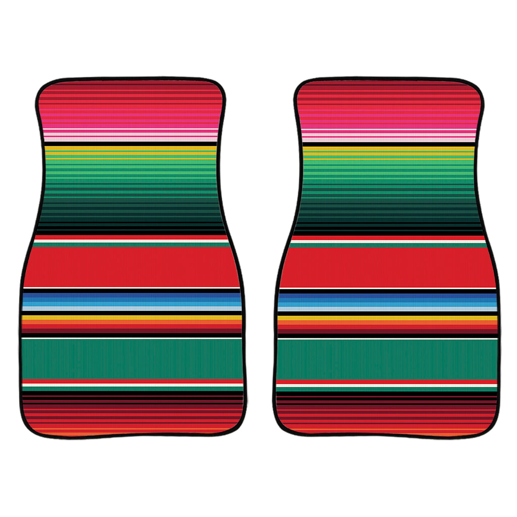 Colorful Mexican Blanket Pattern Print Front And Back Car Floor Mats/ Front Car Mat