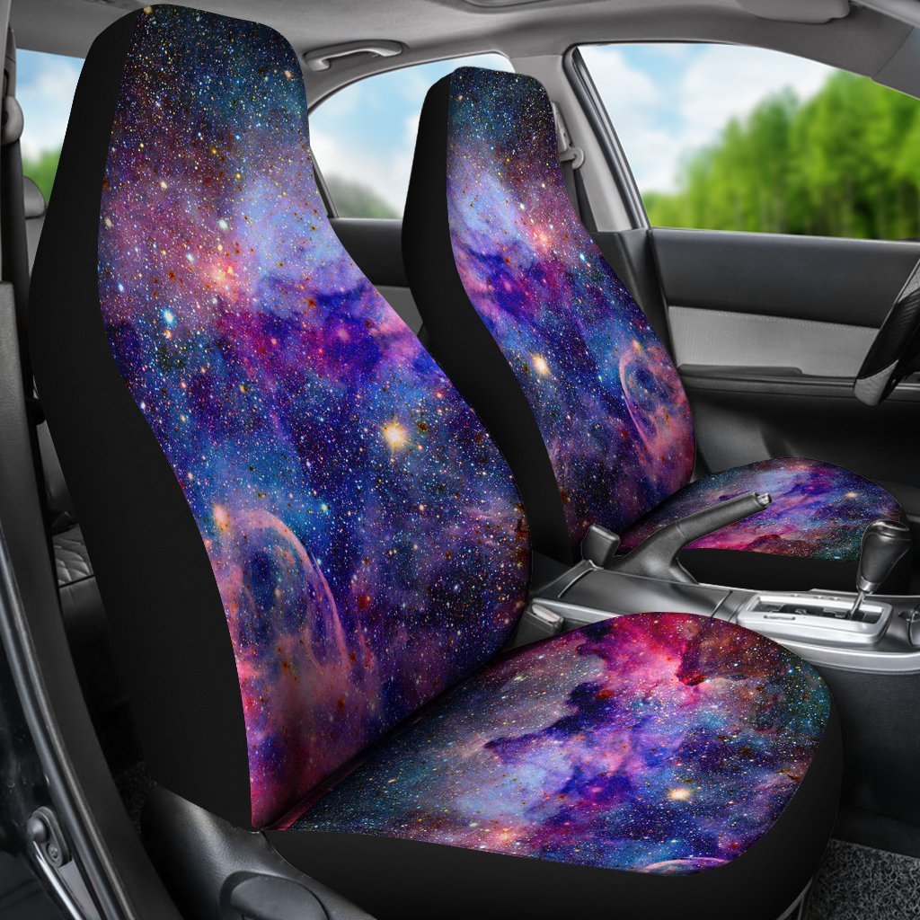 Colorful Nebula Galaxy Space Print Universal Fit Car Seat Covers