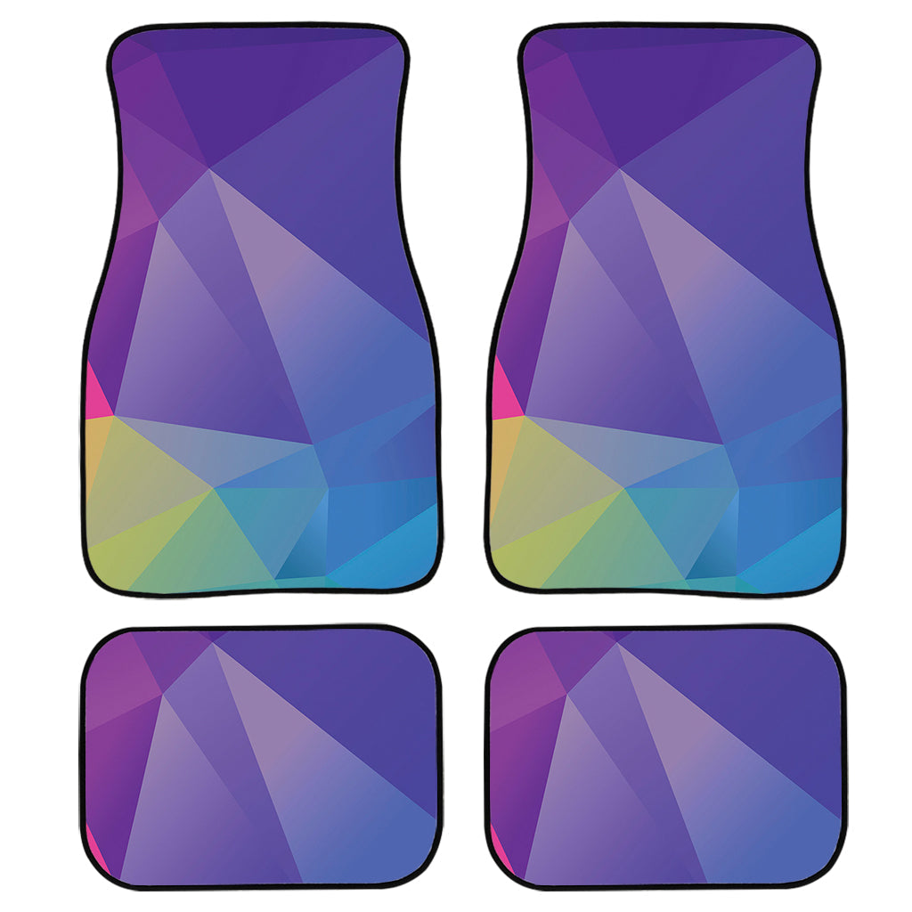 Colorful Polygonal Geometric Print Front And Back Car Floor Mats/ Front Car Mat