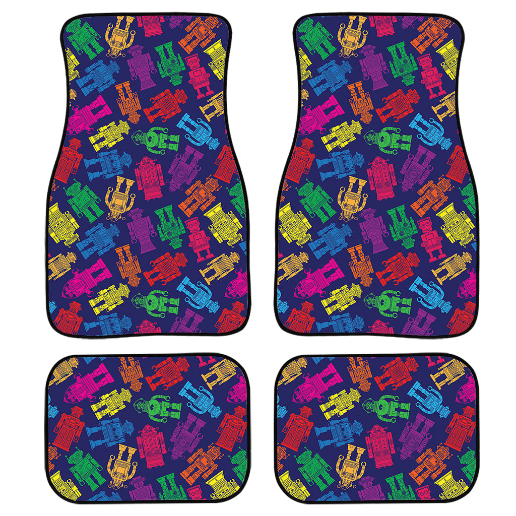 Colorful Robot Pattern Print Front And Back Car Floor Mats/ Front Car Mat