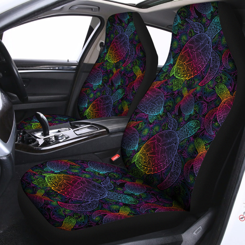 Colorful Sea Turtle Pattern Print Universal Fit Car Seat Covers