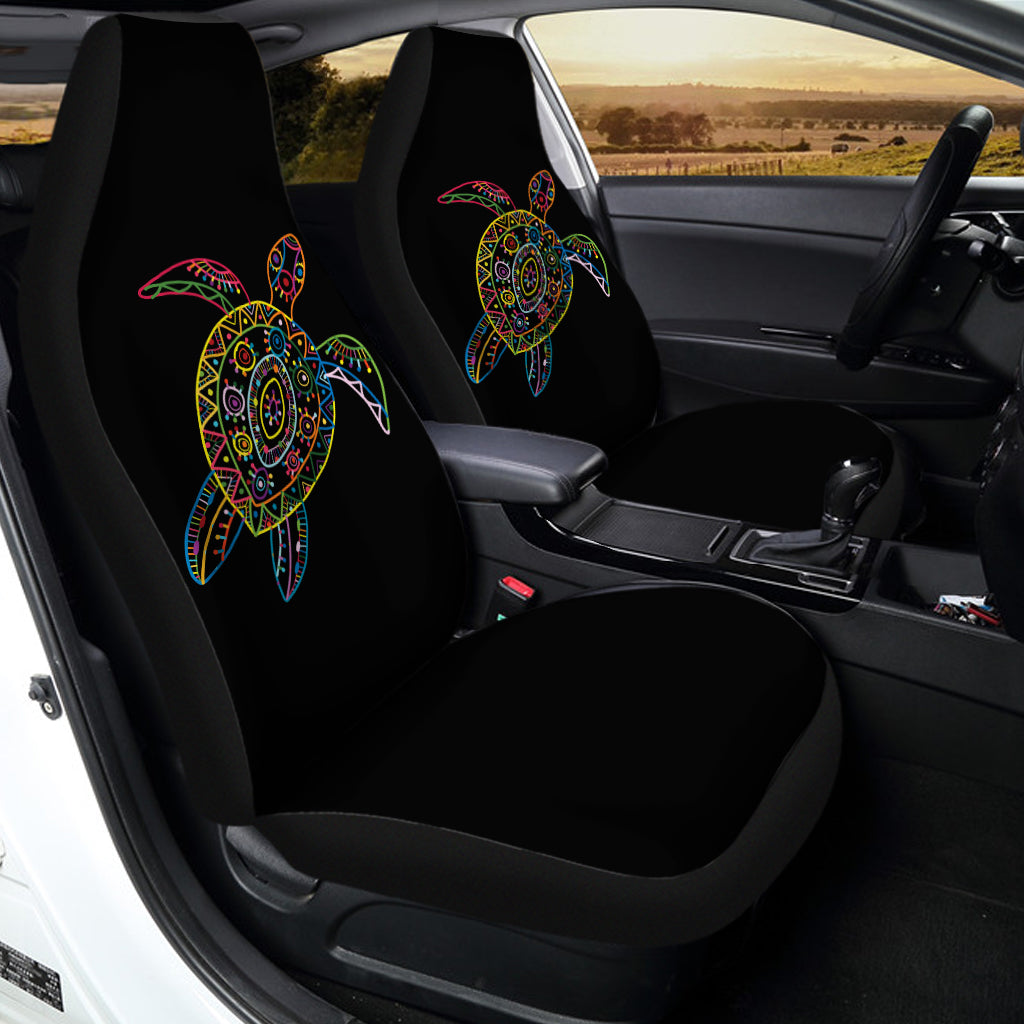 Colorful Sea Turtle Print Universal Fit Car Seat Covers