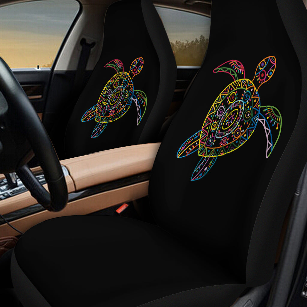 Colorful Sea Turtle Print Universal Fit Car Seat Covers