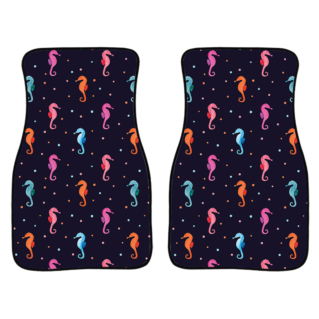 Colorful Seahorse Pattern Print Front And Back Car Floor Mats/ Front Car Mat