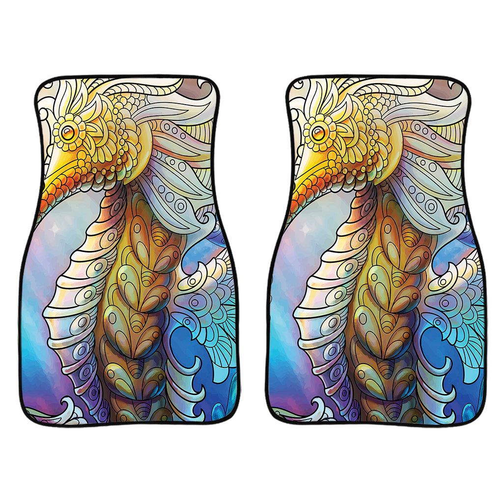 Colorful Seahorse Print Front And Back Car Floor Mats/ Front Car Mat