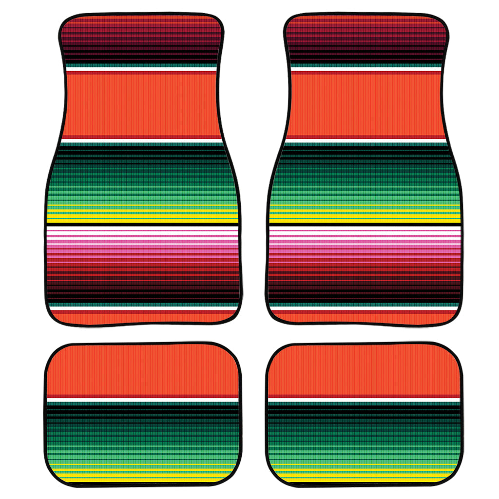 Colorful Serape Blanket Pattern Print Front And Back Car Floor Mats/ Front Car Mat