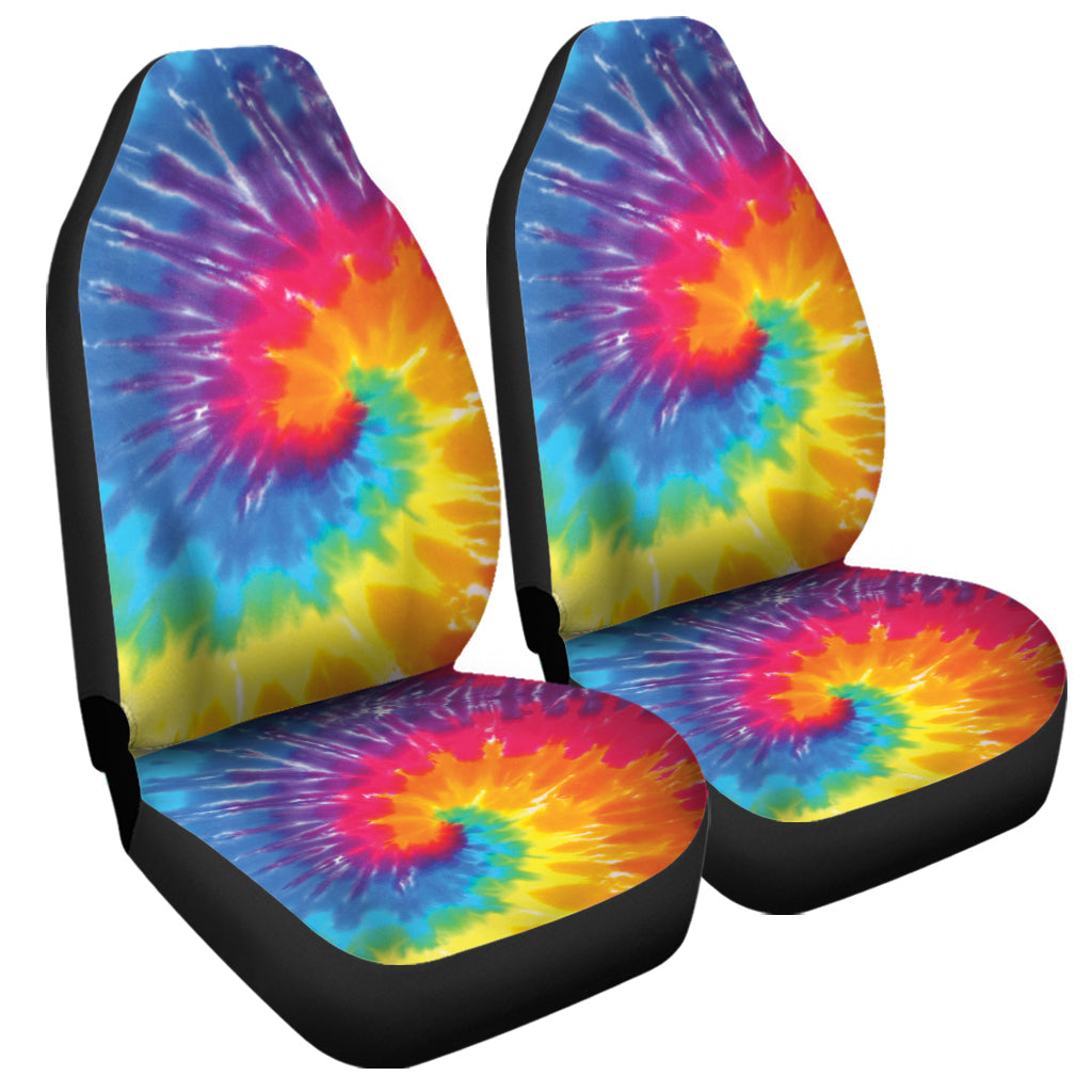 Colorful Spiral Tie Dye Print Universal Fit Car Seat Covers